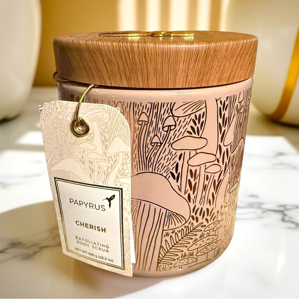 Papyrus NWT Cherish Cream Exfoliant & Body Scrub for Radiant Skin 28.2 Ounces